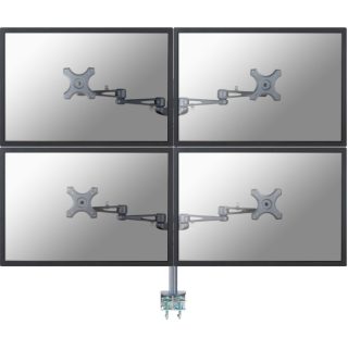 Neomounts Flat Screen Desk Mount (clamp) for 4 Monitor Screens