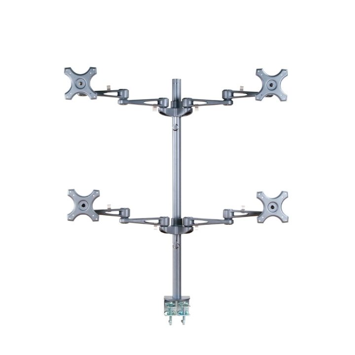 Neomounts Flat Screen Desk Mount (clamp) for 4 Monitor Screens