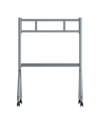 Hisense мобилна стойка 65"-86", макс. товар 80 кг, регулируема височина на 3 нива, сребристо сива (скоба) + черна (монтажна плоча и колела)