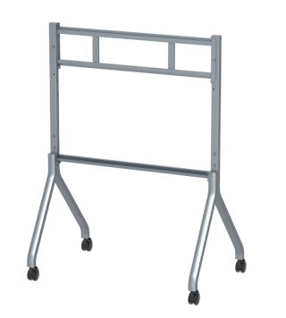 Hisense мобилна стойка 65"-86", макс. товар 80 кг, регулируема височина на 3 нива, сребристо сива (скоба) + черна (монтажна плоча и колела)