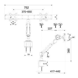 Neomounts Flat Plate Desk Mount (clamp) за 2 монитора