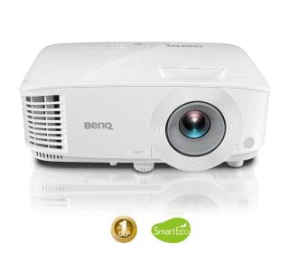 Мултимедиен проектор BenQ MH550, DLP, 1080p (1920x1080), 20 000:1, 3500 ANSI лумена, VGA, 2xHDMI, S-Video, RCA, високоговорител 2W, Audio In/Out, RS232, 3D Ready, 2.3kg, бял