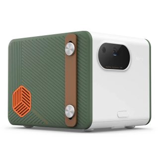 Мултимедиен проектор BenQ Portable GS50 DLP, Android TV, LED, 500lm, 1080p, REC709 98%, TR 1.21, 20W treVolo Chamber високоговорител (2.1 ch), USB-C, Wi-Fi, вградена батерия, IPX2, устойчив на падане, 2D keystone