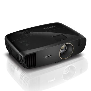 Мултимедиен проектор BenQ W2000+, DLP, 1080p (1920x1080), 15000:1, 2200 ANSI лумена, VGA, HDMI, RCA, говорители 2x10W, 3D Ready, черен