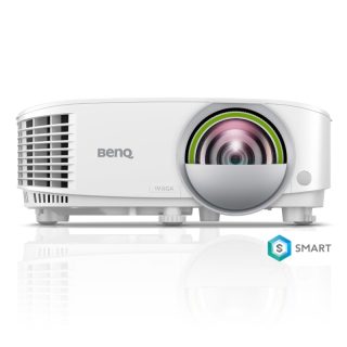 BenQ EW800ST късофокусен безжичен Android базиран смарт проектор, DLP, WXGA (1280x800), 16:10, 3300 лумена, 20000:1, високоговорител 2W, USB четец за презентации без компютър, вграден Firefox, LAN, BT 4.0, двубандов WiFi, 3D, лампа 200W, до 15000 часа, бял