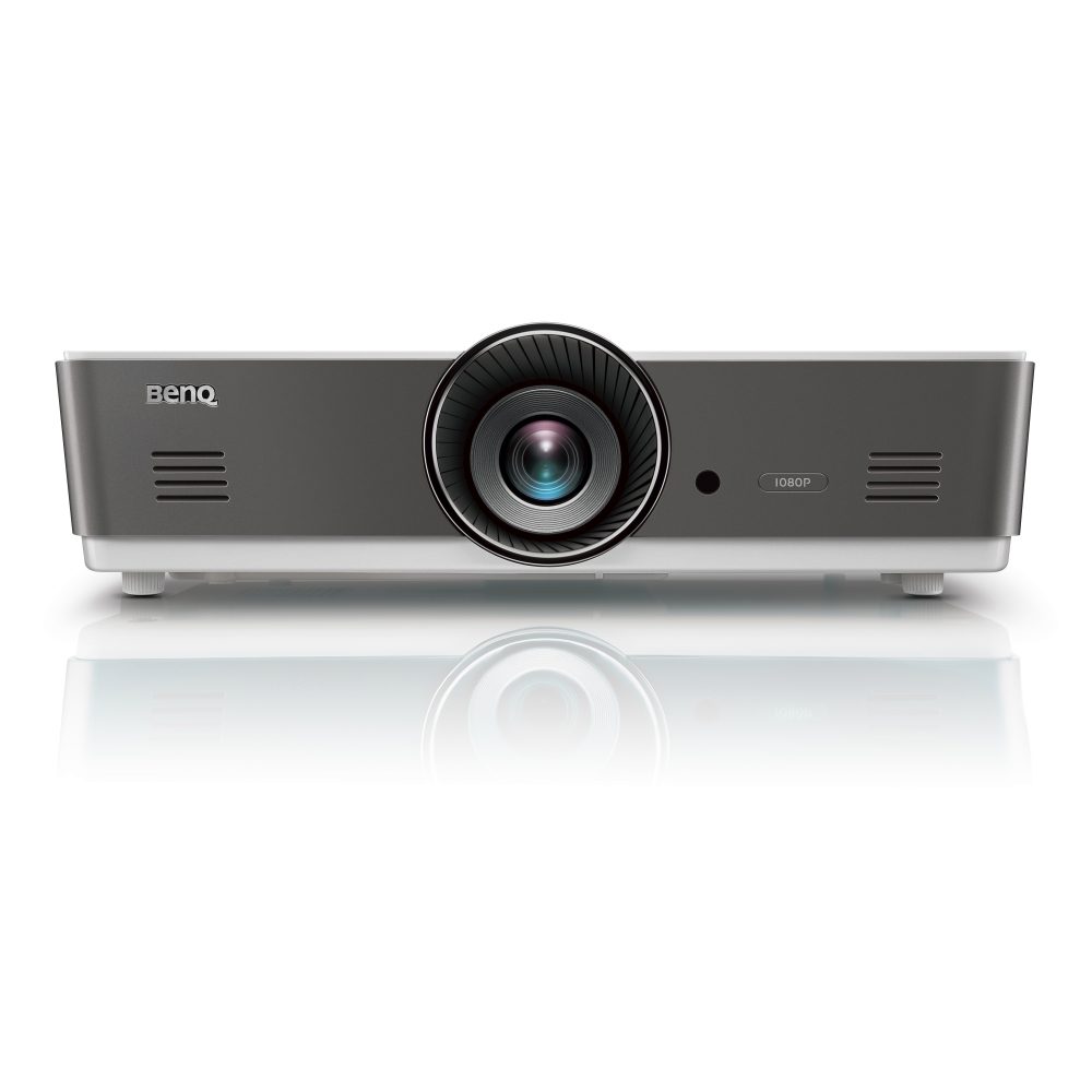 Мултимедиен проектор BenQ MH760, DLP, 1080p (1920x1080), 3000:1, 5000 ANSI лумена, VGA, HDMI, RCA, LAN, високоговорители 2x10W, 3D Ready, бял