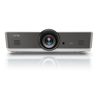 Мултимедиен проектор BenQ MH760, DLP, 1080p (1920x1080), 3000:1, 5000 ANSI лумена, VGA, HDMI, RCA, LAN, високоговорители 2x10W, 3D Ready, бял