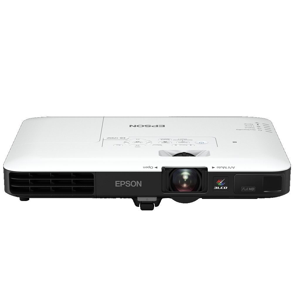 Epson EB-1795F мултимедиен проектор, 3LCD, ултра мобилен, Full HD 1080p, 1920 x 1080, 16:9, 3200 лумена, 10000:1, VGA, HDMI, NFC, Wireless LAN, 1.83 кг, калъф за пренасяне