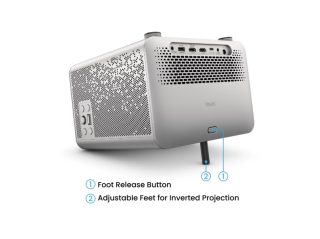 BenQ TK705STi Home Entertainment Projector, 4K UHD (3840x2160), 3000 ANSI лумена, 0.8 Throw Ratio, Auto Vertical Keystone, CinematicColor, Bluetooth 5.2, HDMI x2, USB-A, USB-C (PD 30W), 2x8W високоговорител, OS Google TV, SmartRemote App, 3.8kg, Silver