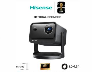Hisense C3 Smart мини лазерен проектор, 4K Ultra HD 3840x2160, 2000:1, 2500 лумена, 60 Hz, Digital Zoom, Dolby Vision, HDR10+ (декодиране), HDR10, HLG, 2*10W, сребрист