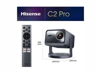 Hisense C2 Pro Smart mini Laser Projector, 4K Ultra HD 3840x2160, 2000:1, 2600 лумена, 60 Hz, Optical Zoom & Digital Zoom, Dolby Vision, IMAX Enhanced, HDR10+, HDR10, HLG, 2*10W