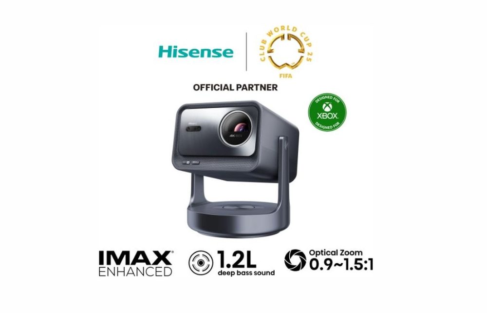 Hisense C2 Ultra Smart mini лазерен проектор, 4K Ultra HD 3840x2160, 2000:1, 3000 лумена, 60 Hz, оптичен и цифров зуум, Dolby Vision, IMAX Enhanced, HDR10+, HDR10, HLG, 2*10W+20W субуфер, предназначен за XBOX