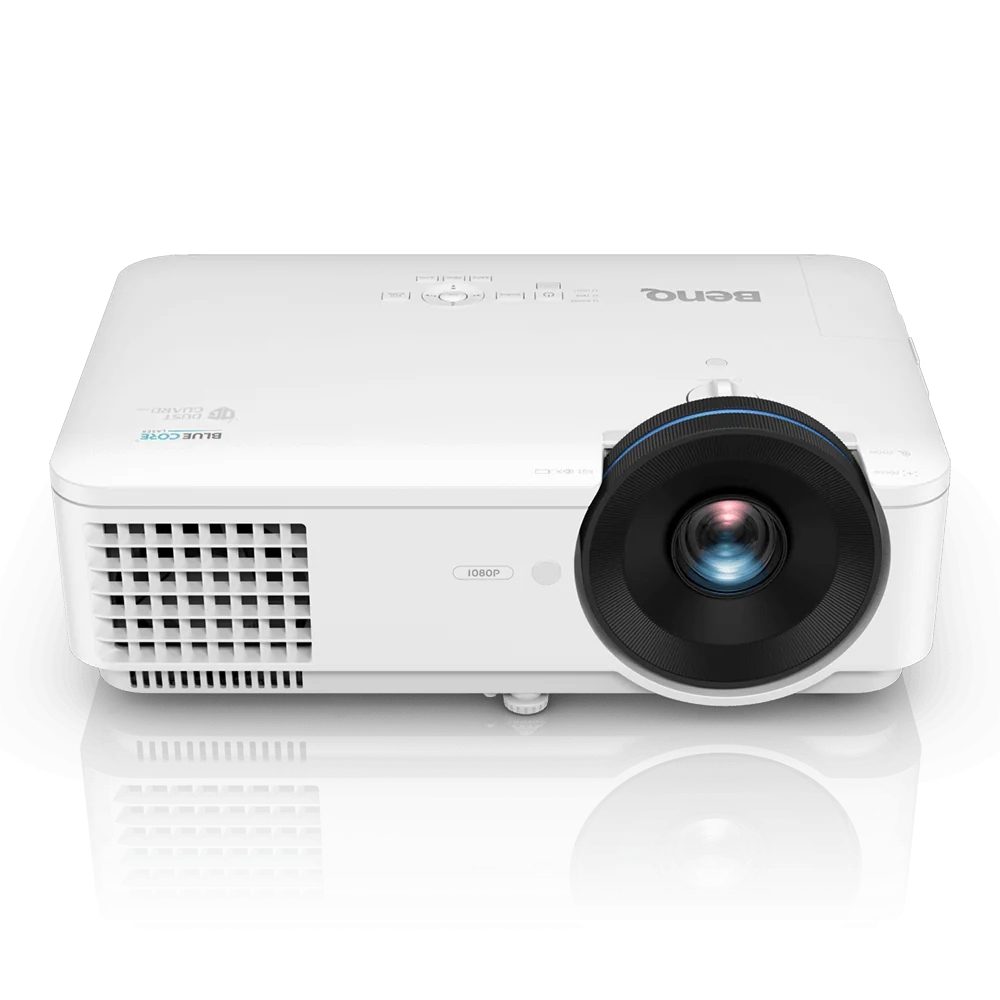 Мултимедиен проектор BenQ LH720, DLP, BlueCore Laser, FHD 1920x1080, 4000 ANSI лумена, 100000:1, Zoom 1.5x, 90% Rec.709, IP5X прахоустойчив, Infographic режим, VGA, HDMI, S-Video, RCA, 12V Trigger, USB TypeA (1.5A), RS232, LAN (RJ45), говорител 10W, бял