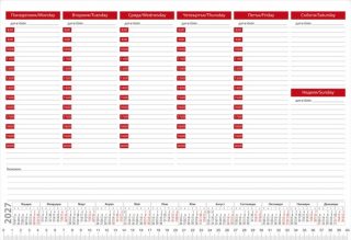 Календар настолен планер А3 Данива 2027