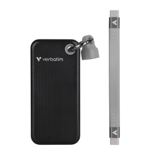 Verbatim Pocket SSD USB 3.2 Gen 2 512GB Black/Grey