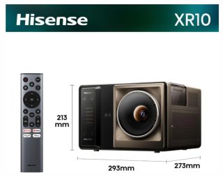 Hisense XR10 Laser Projector, 4K Ultra HD 3840x2160, 6000:1, 6000 лумена, 60 Hz, 16:9, проекционно съотношение 0.84-2.0:1, VIDAA U9, 3 x HDMI, HDR, HDR 10, HDR 10+, DTS Virtual X, 2x8W+15W, черен