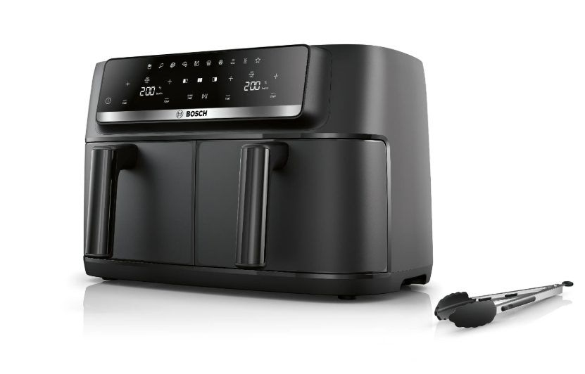 Bosch MAFD440B7, Air Fryer Double Flex Drawer, 9L (2x4.5L), 2500 W, 40-230 °C, Touch Control, Black