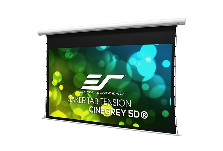 Екран Elite Screen SKT135XHD5-E10 Saker Tab-Tension, 135" (16:9), 298.9 x 168.1 cm, Бял