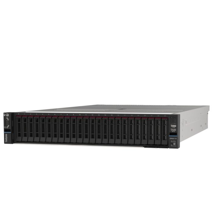 Сървър Lenovo ThinkSystem SR650 V3, Intel Xeon Silver 4514Y 16C 2.0GHz 150W, 1x32GB 2Rx4, 12 LFF, ThinkSystem RAID 9350-16i 4GB Flash, 4 x 1 Gbps, 1100W
