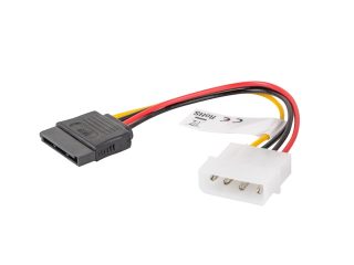 Адаптер, Lanberg molex (m) -> SATA (f), кабел 15cm