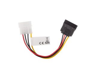 Адаптер, Lanberg molex (m) -> SATA (f), кабел 15cm