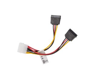 Lanberg molex (m) -> 2x SATA (f), кабел 15cm