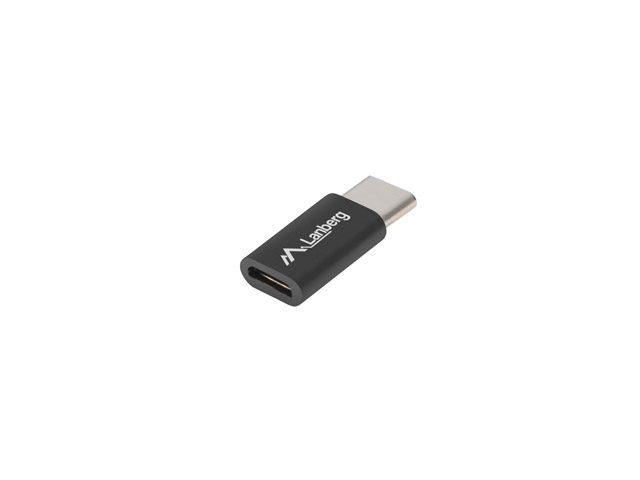 LANBERG адаптер USB type-c (m) -> micro-b (f) 2.0, черен