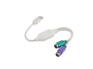 Lanberg адаптер USB -> PS/2 x2, бял (AD-0025-W)