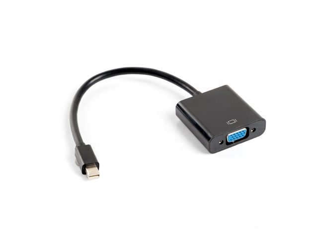 Адаптер Lanberg display port mini (m) -> VGA (f), 20cm кабел, черен