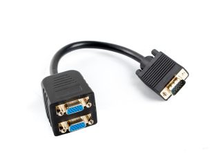 Lanberg адаптер VGA -> VGAx2, 20cm