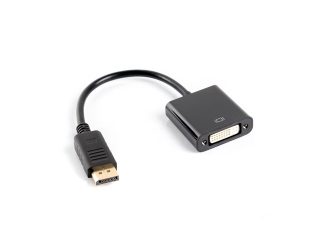 Lanberg адаптер DisplayPort (M) към DVI-I (F) (24+5) Dual Link, 10cm кабел