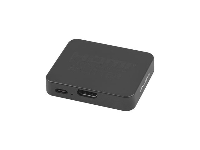Lanberg Splitter Video HDMI->2x HDMI 4K + USB-C порт, черен