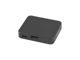 Lanberg Splitter Video HDMI->2x HDMI 4K + USB-C порт, черен