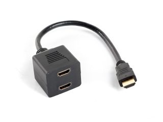 Lanberg адаптер HDMI-A (м) -> HDMI-A (ж) x2 сплитер, 20см кабел