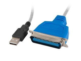 Lanberg адаптер USB -> LPT 1.4m бял