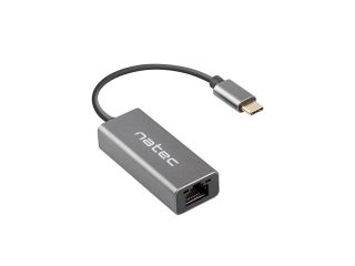 Natec Cricket USB to RJ45 Ethernet Adapter Network Card Cricket USB-C 3.1, 1xRJ45 1GB, Cable