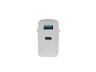 Natec USB Charger Ribera GaN 1X USB-A + 1X USB-C 45W, Бял