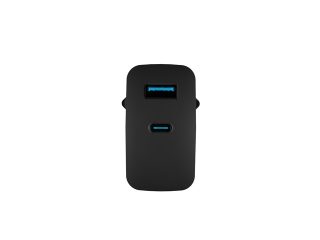 Natec USB Charger Ribera GaN 1X USB-A + 1X USB-C 65W, Черен