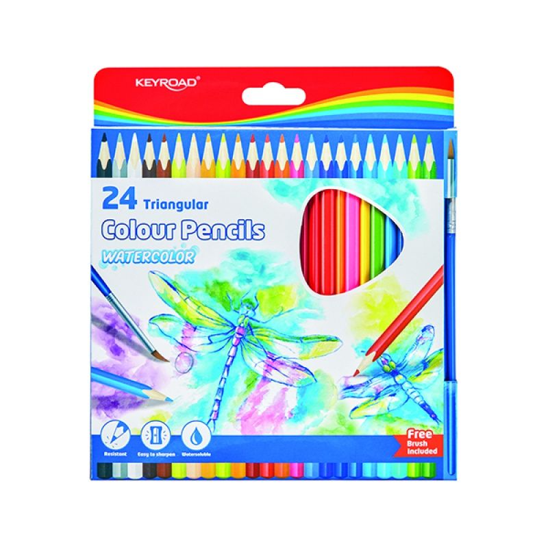 Цветни моливи КЕЙРОУД KR972680 АКВАРЕЛНИ 24цв