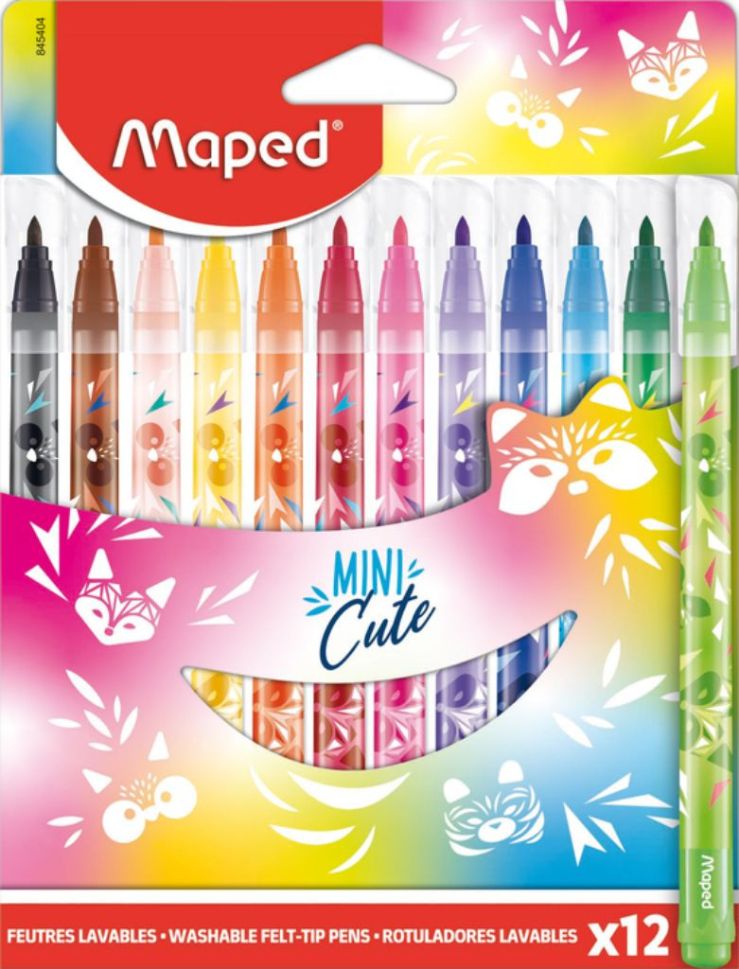 Флумастри МАПЕД MINI CUTE 12цв. !!!