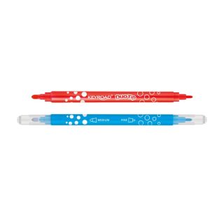 ФЛУМАСТРИ КЕЙРОУД KR971414 ДВУВЪРХИ 12цв