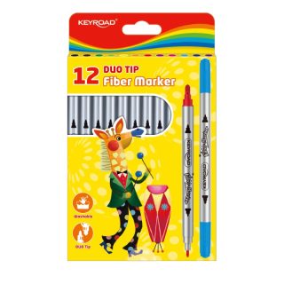 ФЛУМАСТРИ КЕЙРОУД KR971414 ДВУВЪРХИ 12цв