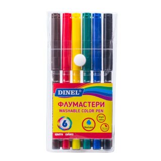 Флумастри ДИНЕЛ 6 цвята