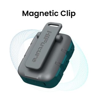 HiFuture Pocket S Grey, Bluetooth 5.4, IPX7 Waterproof, 5W Output, Pair to Play (TWS Mode), Up to 8 Hours Playtime, Support Clip for Wear, Support Magnetic