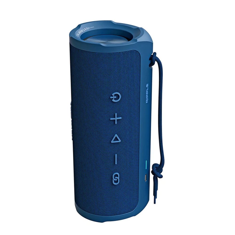 HiFuture Ripple Blue, 2-Way Speaker System, 20W*1+10W*1, IPX7 Waterproof, Up to 12 Hours Playtime, Bluetooth 5.3, Pair to Play (TWS Mode)