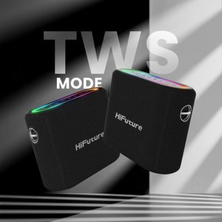 HiFuture Vocalist300 Black, 150W Output, Karaoke Enable, Two Wireless Microphone, 18000mAh Battery (Support Power Bank), RGB Lighting, Pair to Play (TWS Mode), Bluetooth 5.3