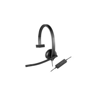 Logitech USB слушалки H570e Mono, вградени контроли, ехо-потискане, шумопотискане, USB