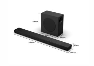 Hisense AX3120Q 3.1.2ch саундбар система, 440W, Bluetooth, Dolby Atmos, черен