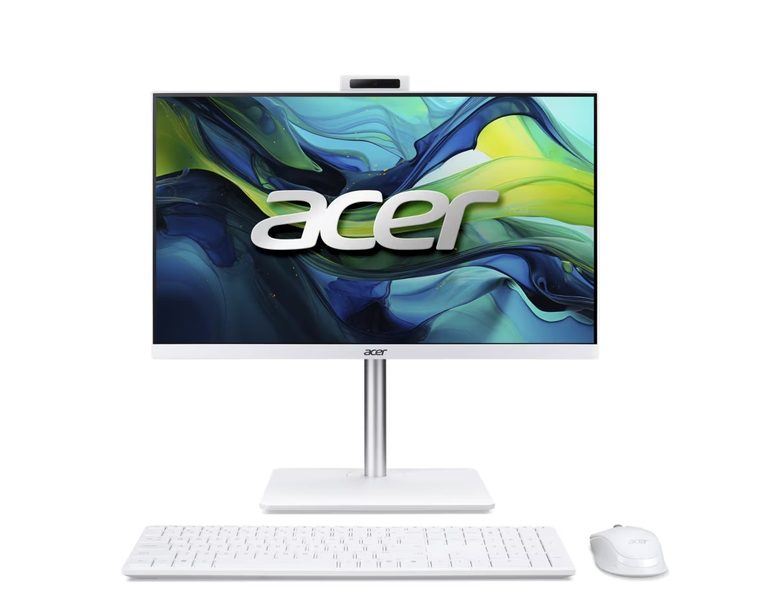Настолен компютър - всичко в едно Acer Aspire C24-A, 23.8" FHD IPS 120Hz, Intel Core i5-13420H, 16GB DDR4, 512GB SSD, бял
