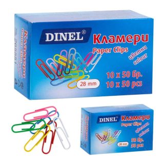 Кламери ДИНЕЛ 28мм ЦВЕТНИ 50бр